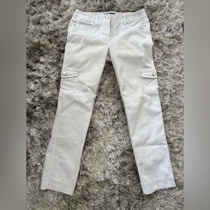 White House | Black Market White Slim Cargo Pants